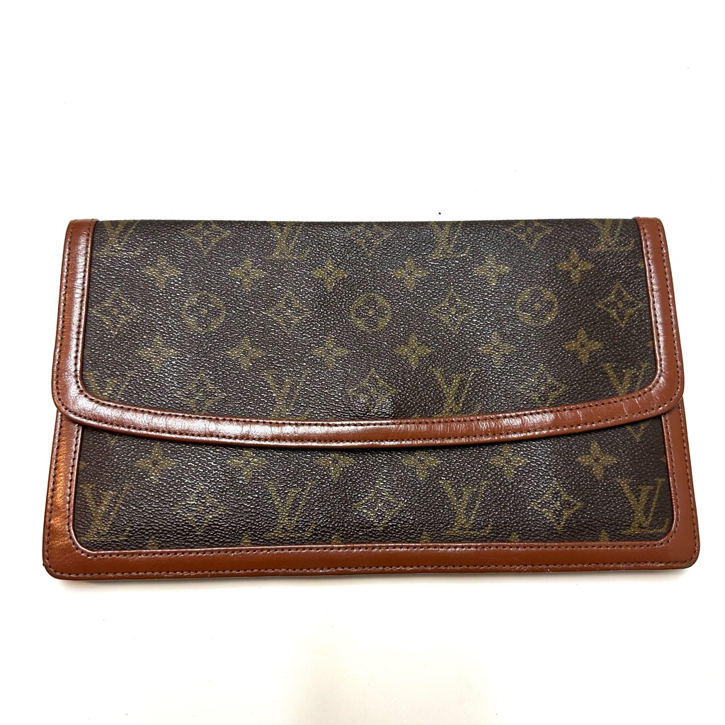 Louis Vuitton Pochette Dame Monogram Canvas Brown Clutch